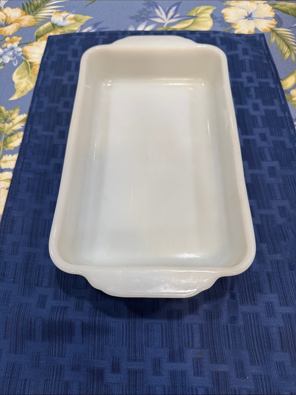 Fire King White 6x10x2 Dish